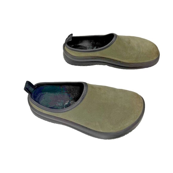 BIRKENSTOCK Tatami Olive Green Suede Clogs Mules Slip-on Shoes LADIES 7 MEN'S 5 - Picture 2 of 14